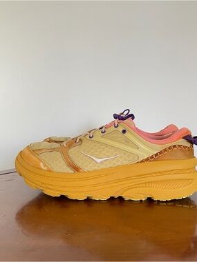 Hoka Unisex Bondi B3LS Varsity Yellow Running Sneakers